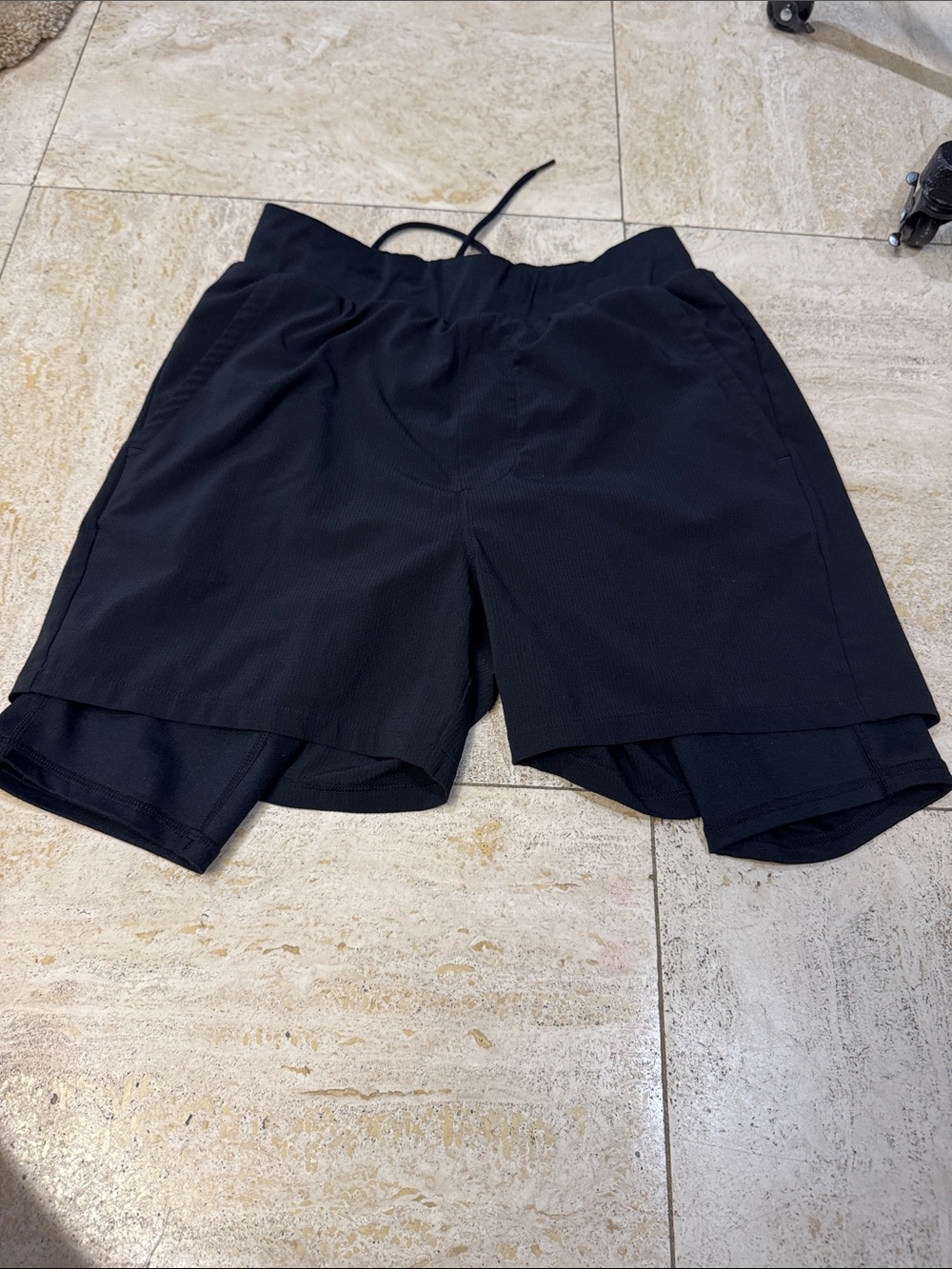 Zella Black Layered Athletic Shorts